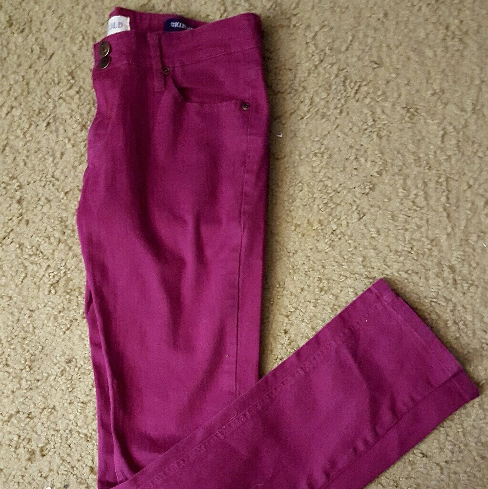 Pink skinny jeans